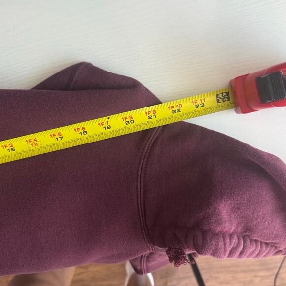 Obey Maroon Hoodie with Pink Floral Sleeves - Picture 6 of 6